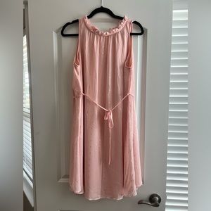 Light pink with gold detail maternity dress
